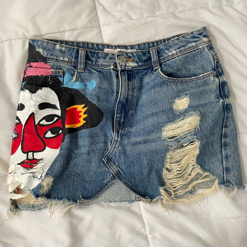 Denim Miniskirt from Zara